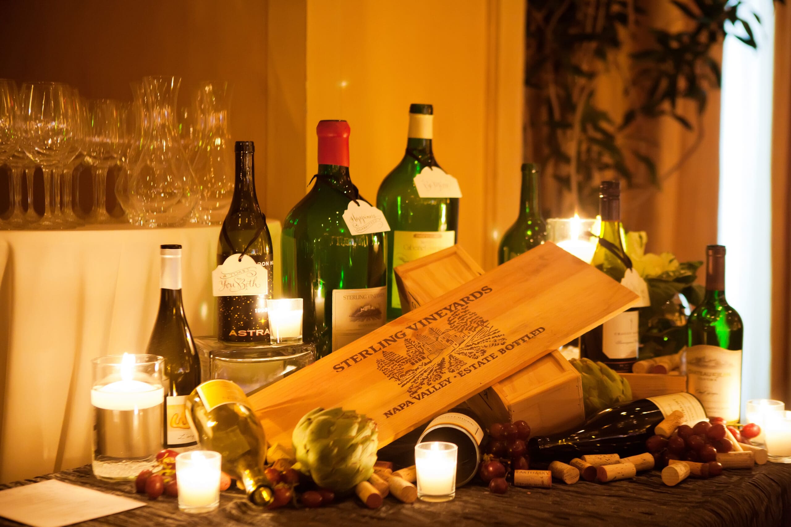 Bride laughing with friends while getting ready