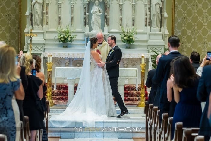 Downtown Detroit wedding photography with bridal party