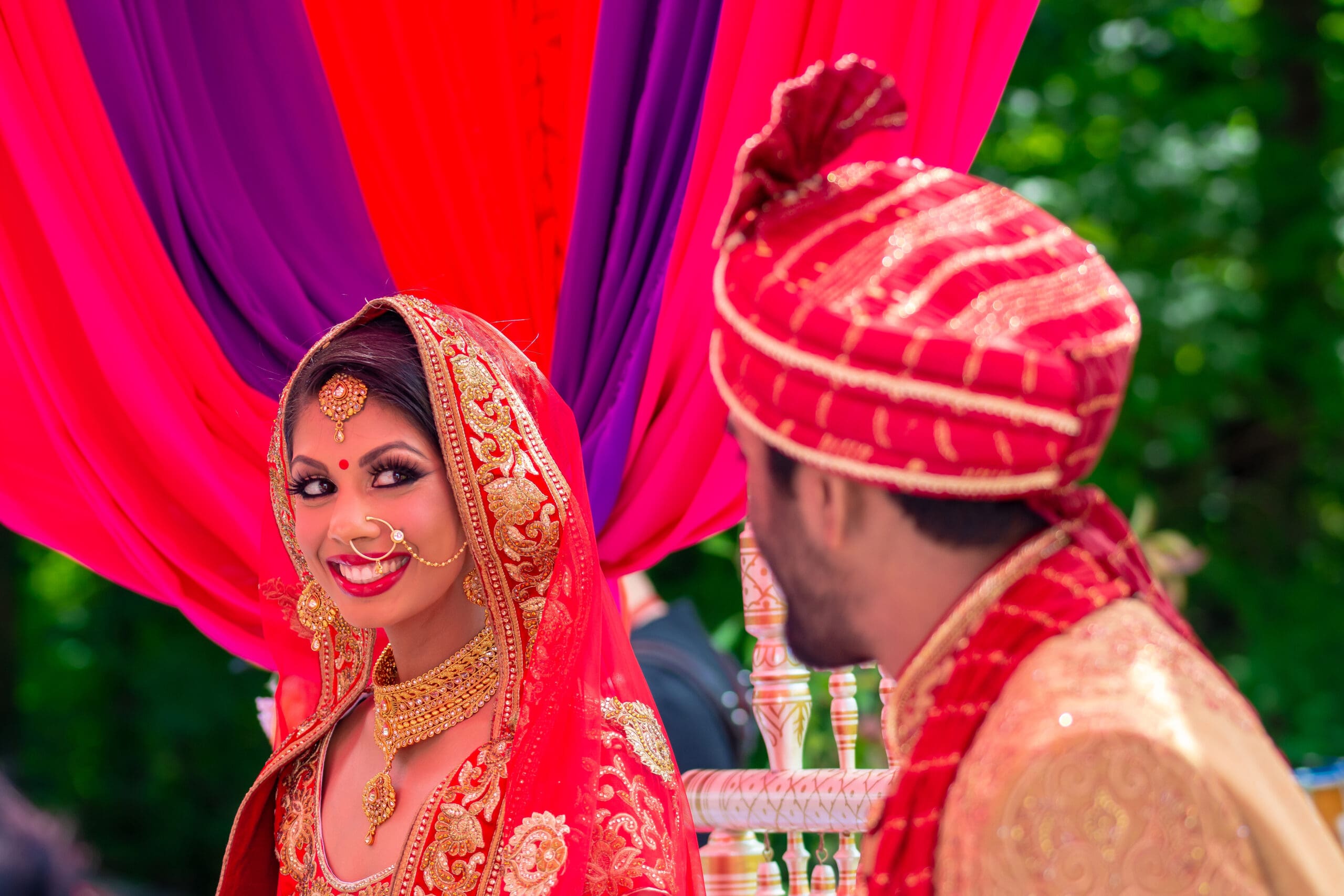 Wedding reception atmosphere with candlelight