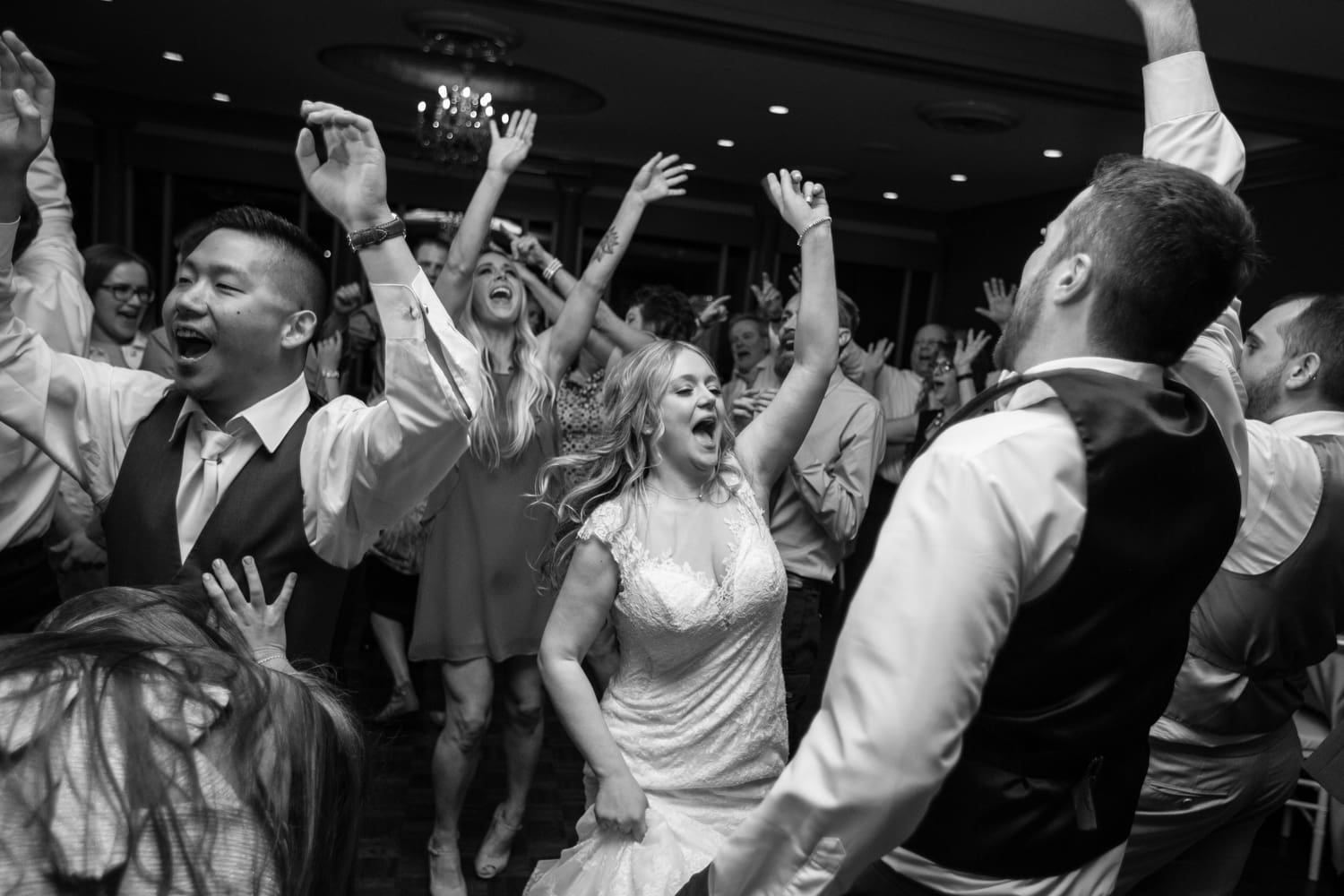 Michigan documentary wedding photography during reception