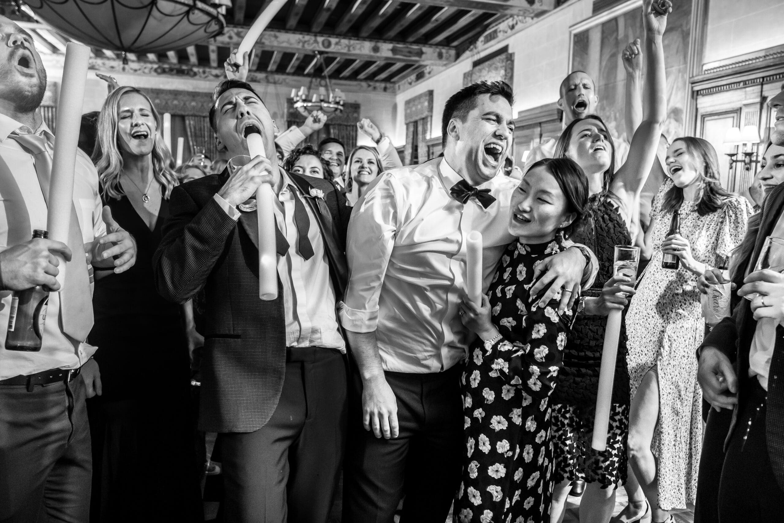 Unposed wedding moment unfolding naturally