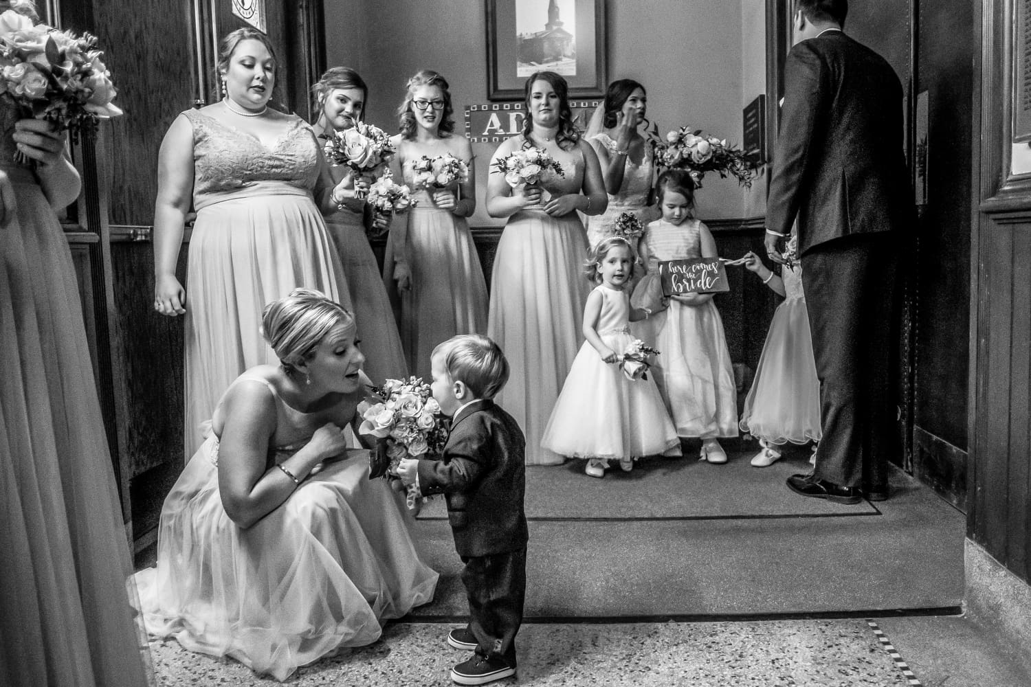 Documentary wedding photographer in Michigan capturing ceremony moment