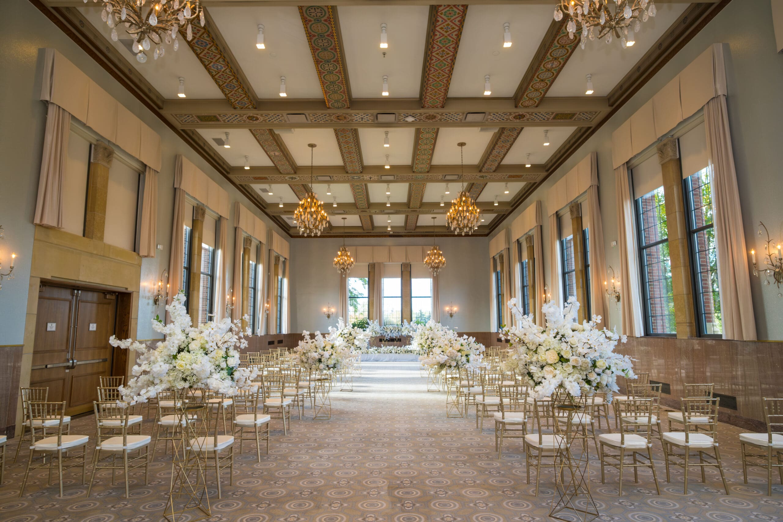 Architectural details inside the Mosaic Ballroom at Saint Johns Resort