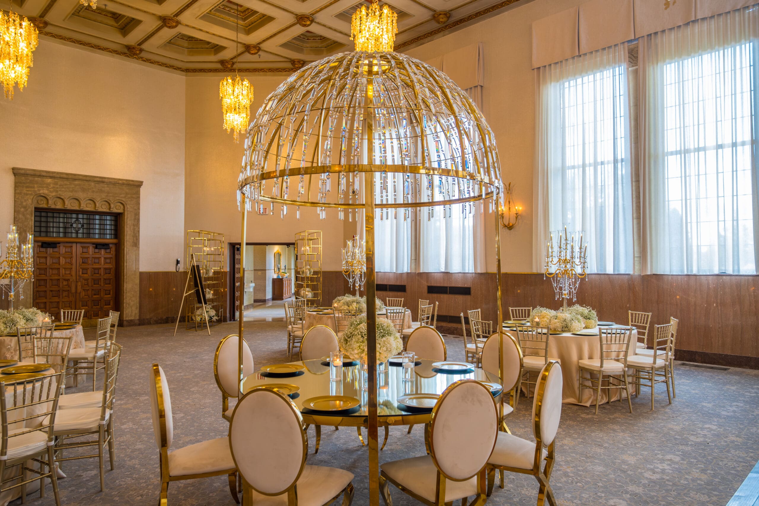 Intimate ballroom design at Saint John’s Resort in Plymouth Michigan