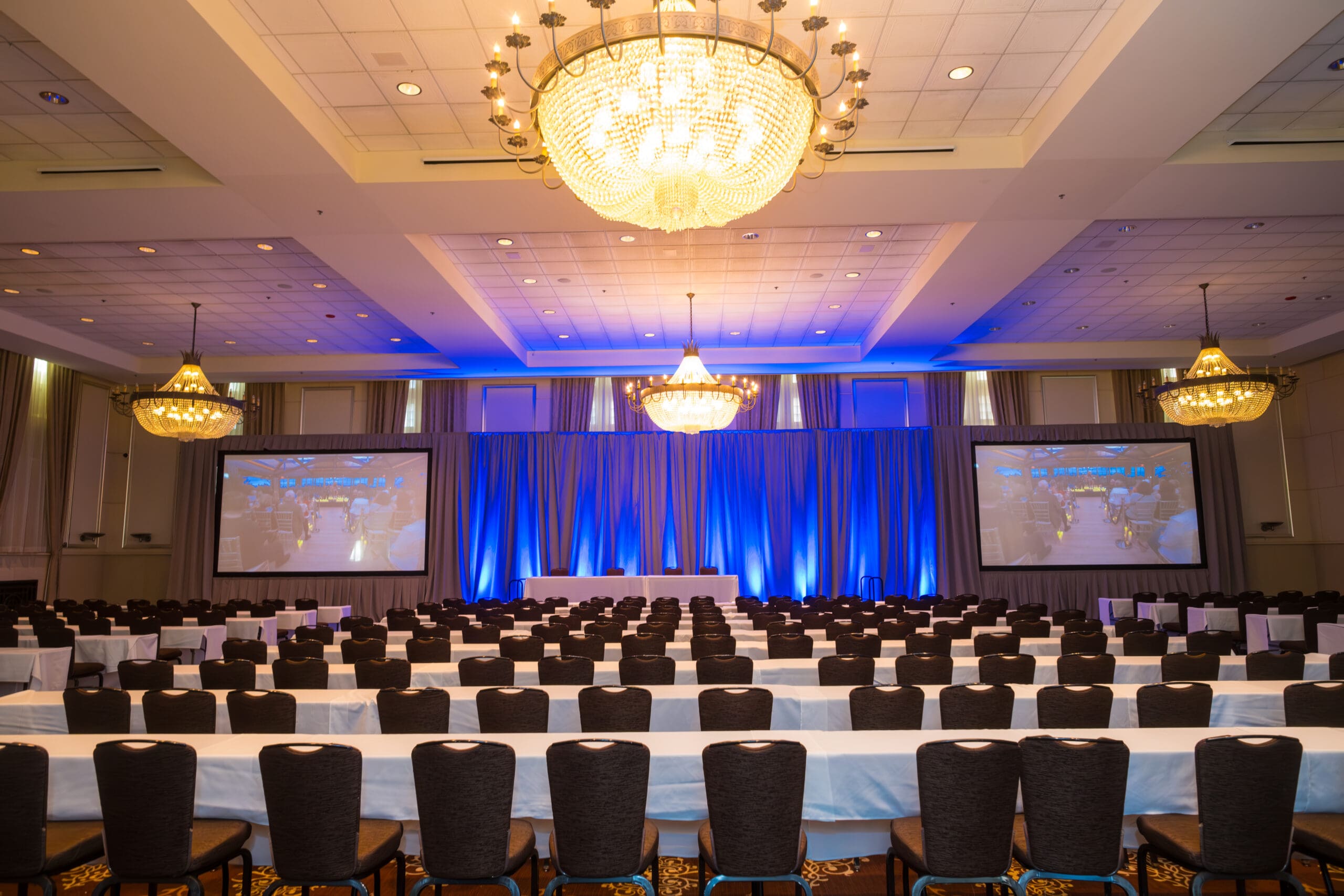 High ceilings and expansive layout inside the Grand Ballroom