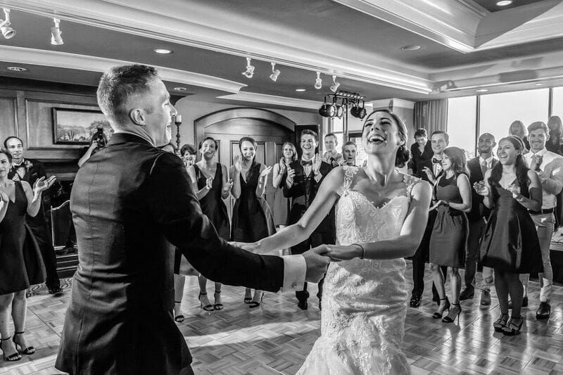 Wedding celebration unfolding naturally