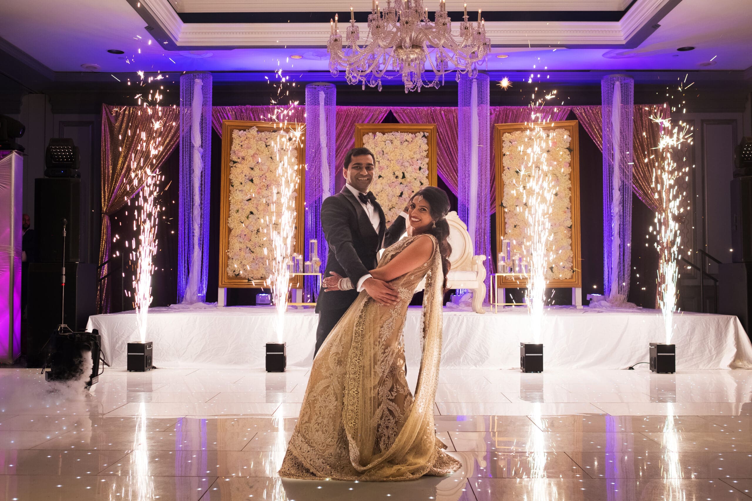 Wedding celebration energy during Indian wedding reception