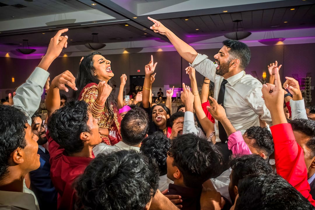 Bride entrance during Indian wedding ceremony