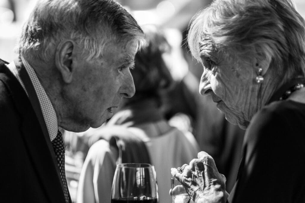 Multi generational connection captured during a wedding celebration