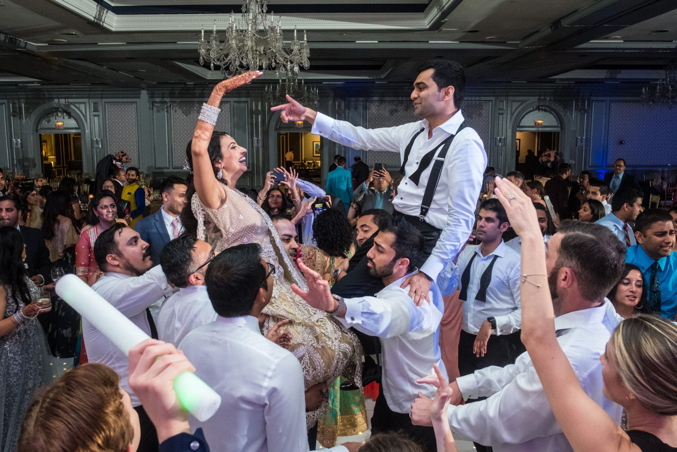 Mandap ceremony details at Michigan Indian wedding