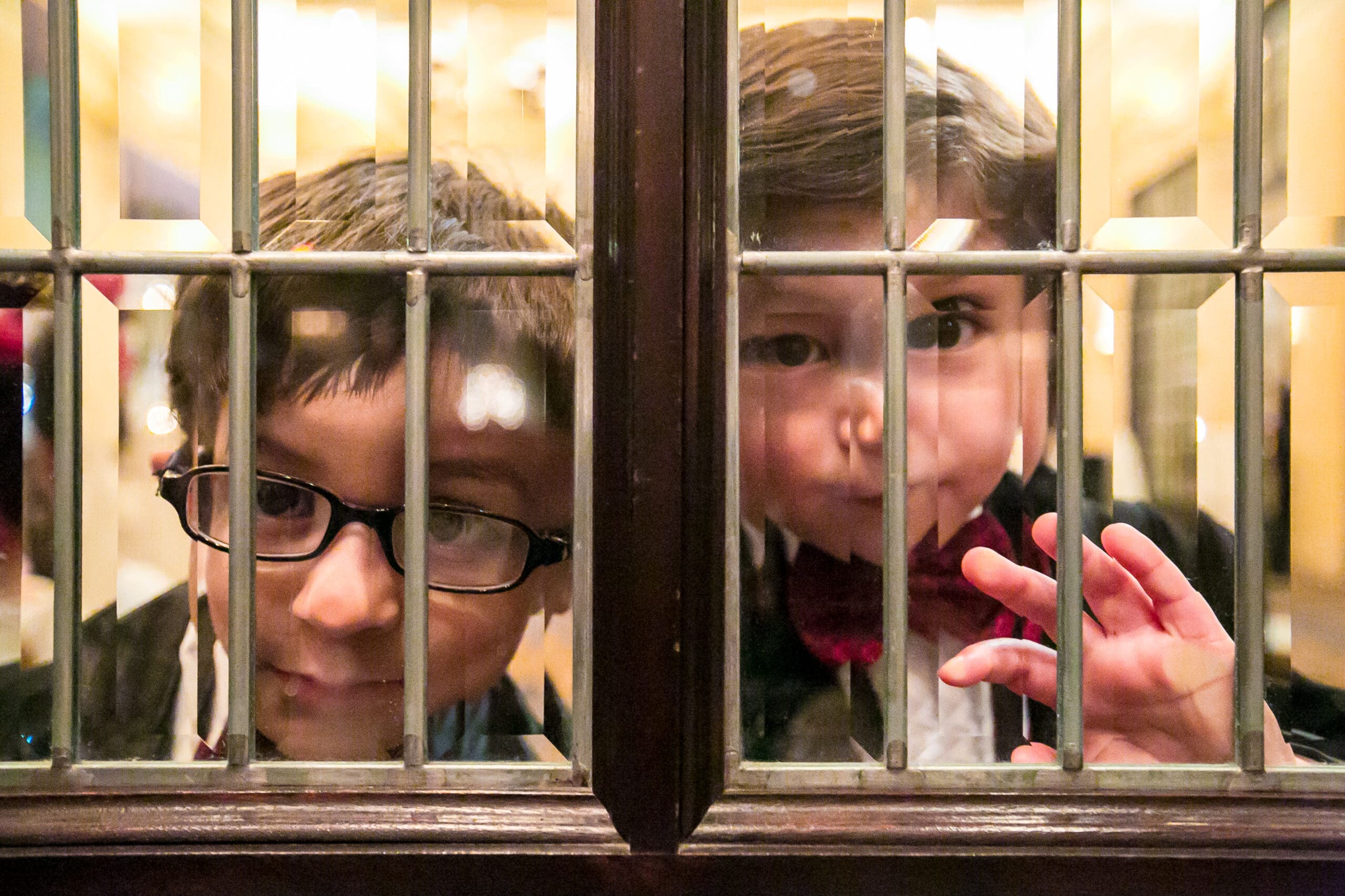 kids playing together during a wedding reception