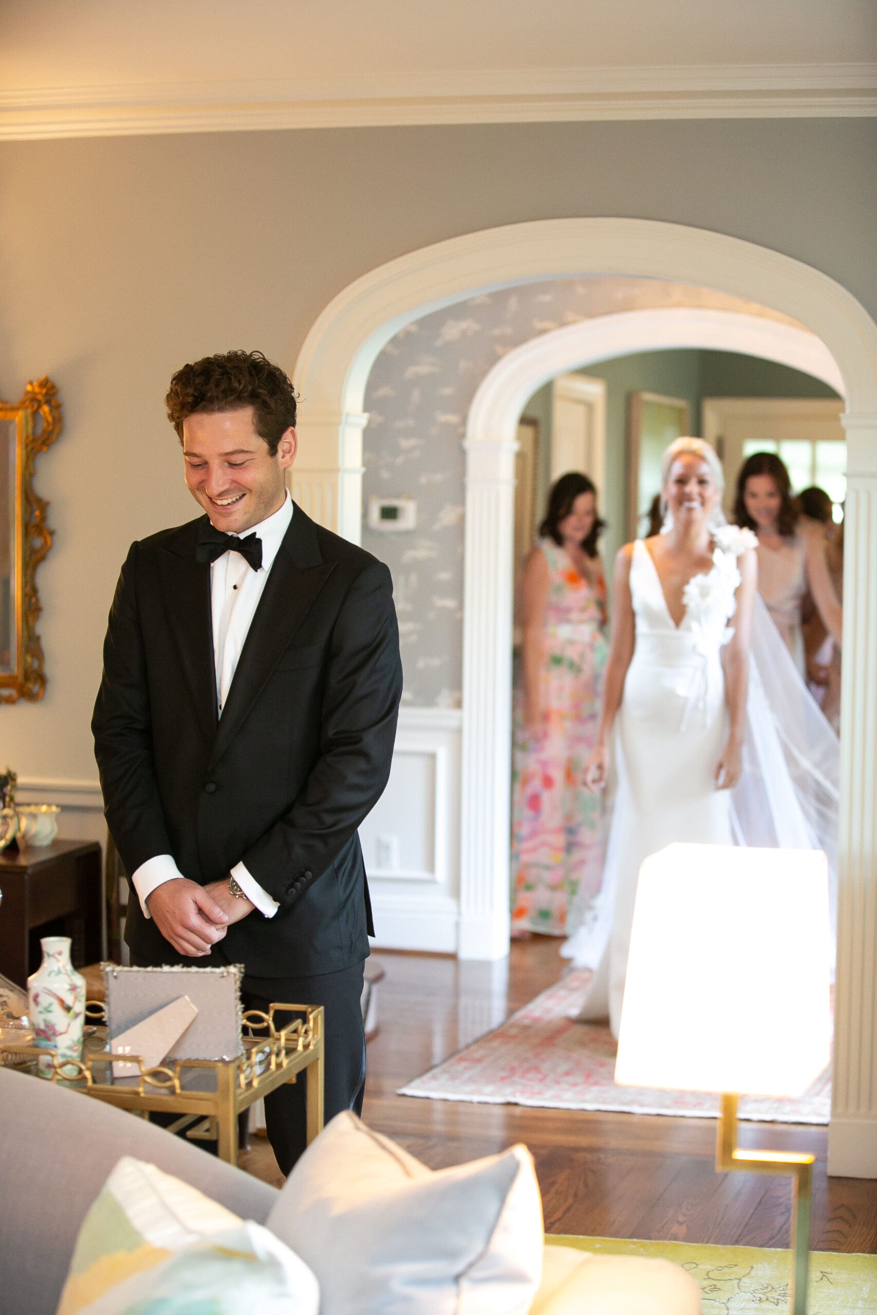 bride and groom connecting privately before guests arrive