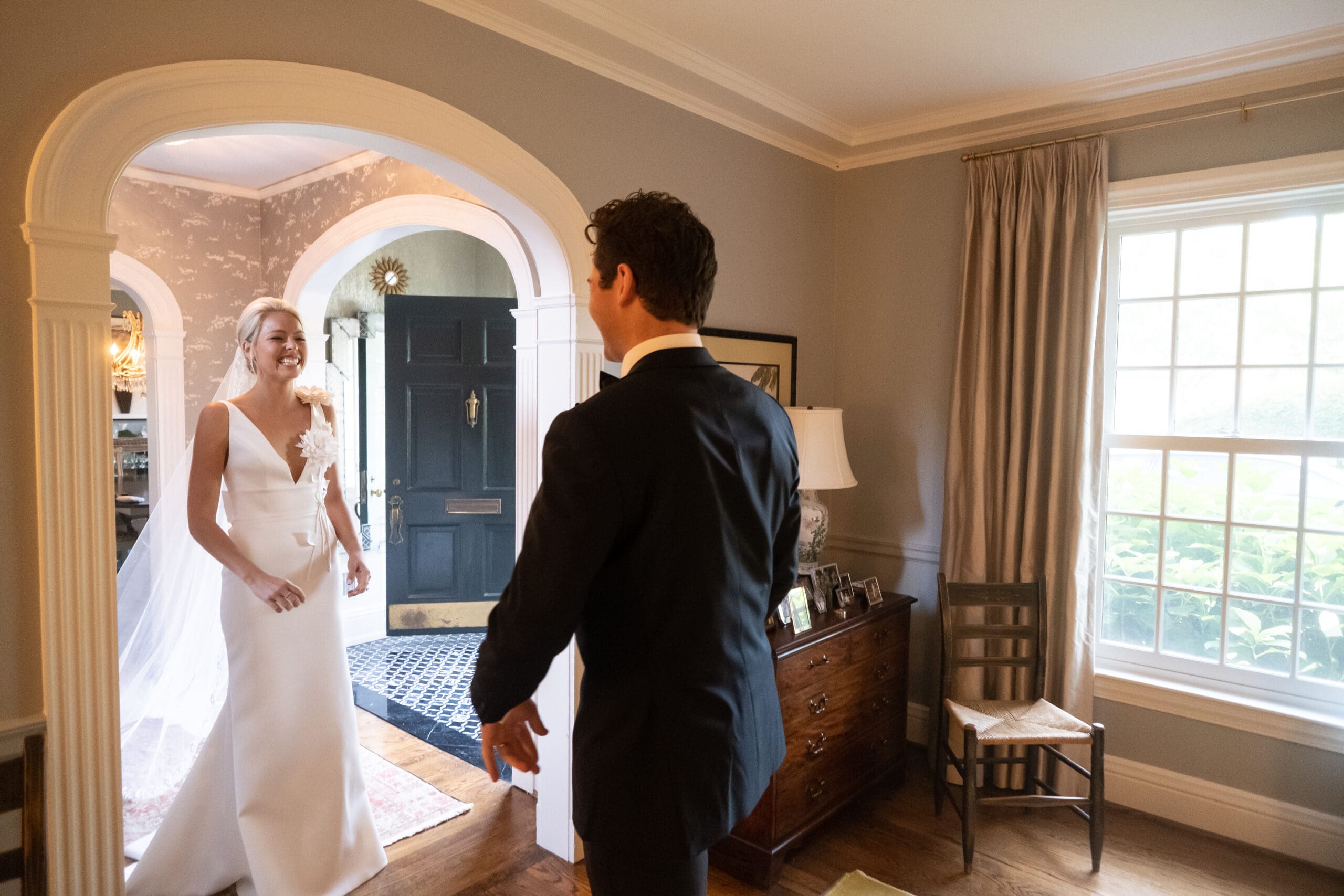 intimate portrait of couple before wedding ceremony begins